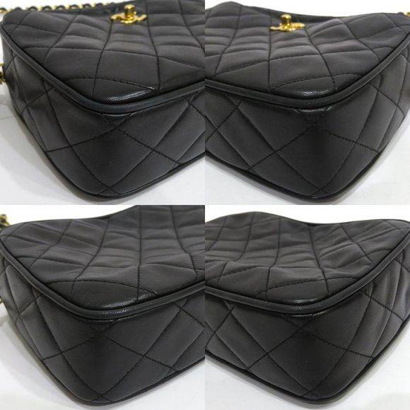 Chanel Lambskin Single Chain Shoulder Bag Matelasse Black - Picture 7 of 10